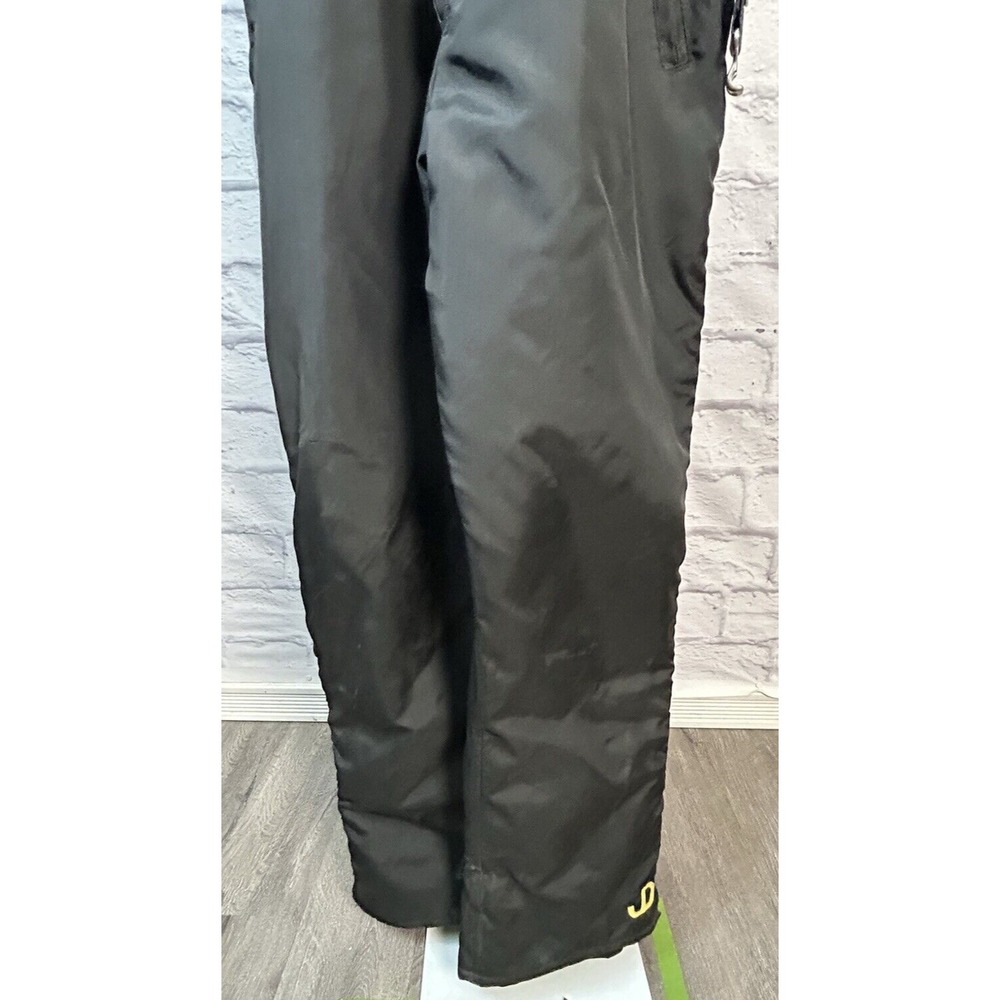 Vintage John Deere Bib Snowpant Overalls 36x31 Farm Chore Unisex Black Talon Zip - Picture 5 of 12